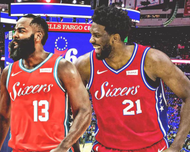  76人哈登40+10创队史纪录  